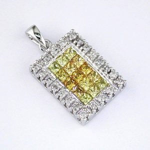 YELLOW SP & DIAMOND PENDANT