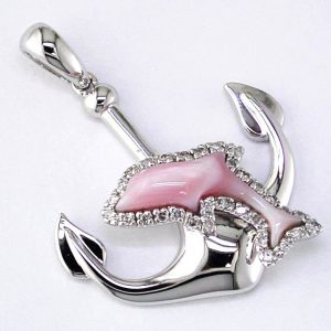 PINK M/P & DIAMOND PENDANT