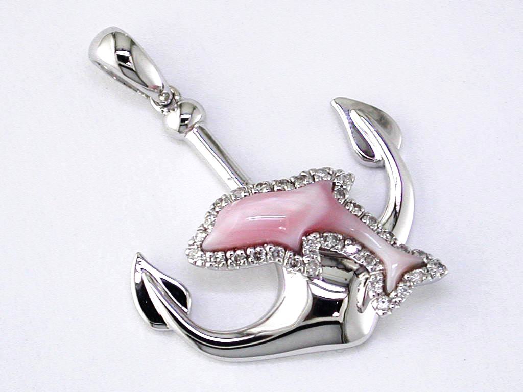PINK M/P & DIAMOND PENDANT