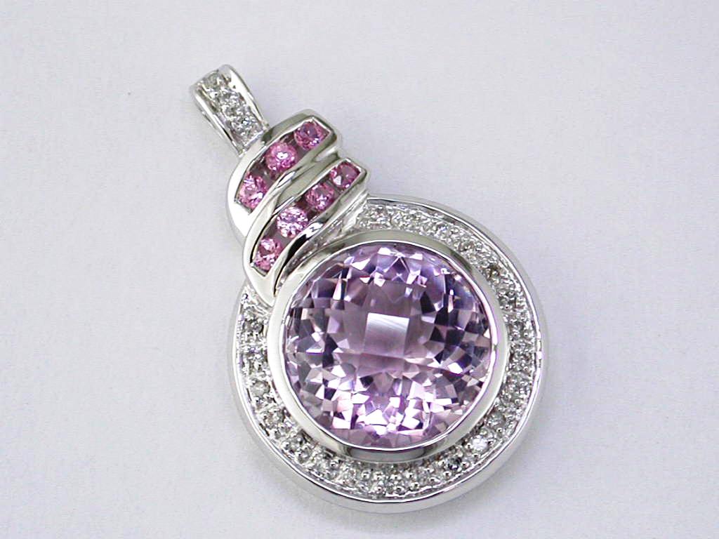 AMETHYST & DIAMOND PENDANT