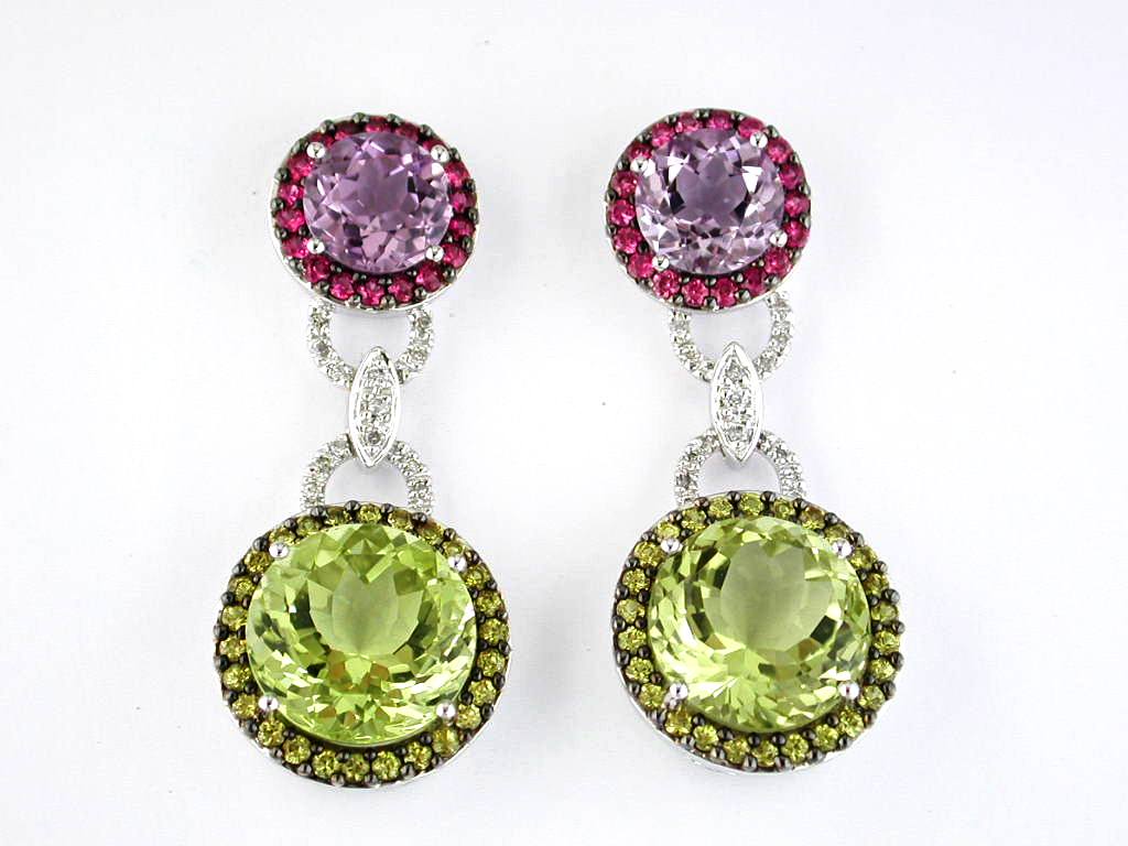 DIAMOND & MULTI COLOR EARRING