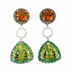 DIAMOND & MULTI COLOR EARRING