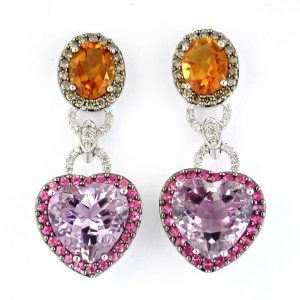 DIAMOND & MULTI COLOR EARRING