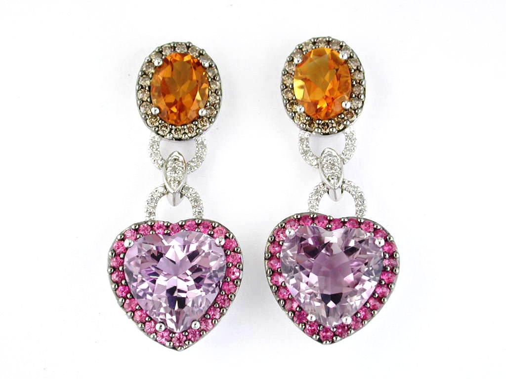 DIAMOND & MULTI COLOR EARRING
