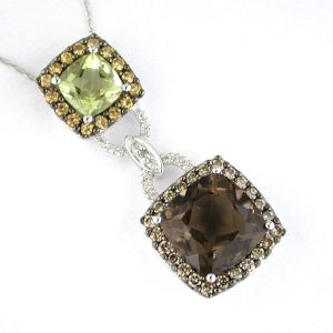DIAMOND & MULTI COLOR PENDANT