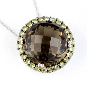 YS & SMOKY QUARTZ PENDANT