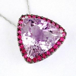 PINK ‘SP’ & AMETHYST PENDANT