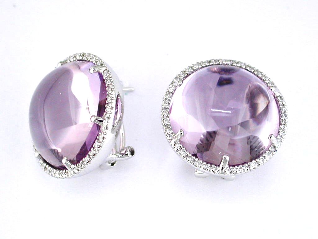 AMETHYST & DIAMOND EARRING