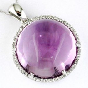 AMETHYST & DIAMOND PENDANT