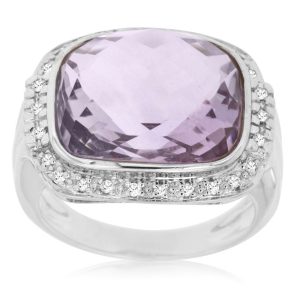 DIAMOND AMETHYST RING