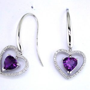 AMETHYST & DIAMOND EARRING