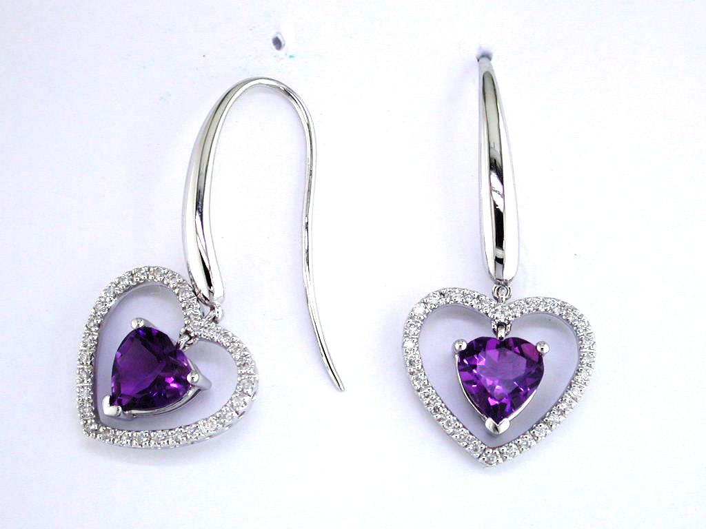 AMETHYST & DIAMOND EARRING