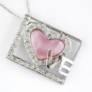 DIAMON & PINK ‘SP’ PENDANT