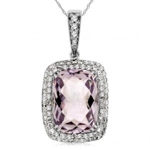 AMETHYST & DIAMOND PENDANT