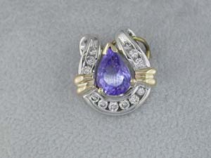 TANZANITE & DIAMOND PENDANT