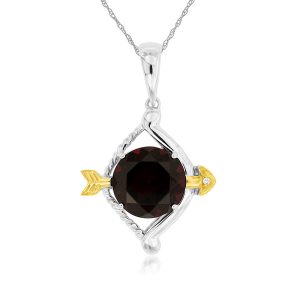 GARNET & DIAMOND PENDANT