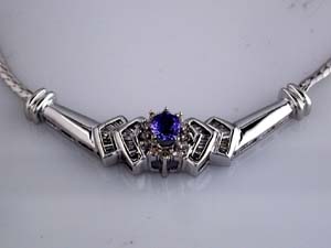 TANZANITE & DIAMOND NECKLACE