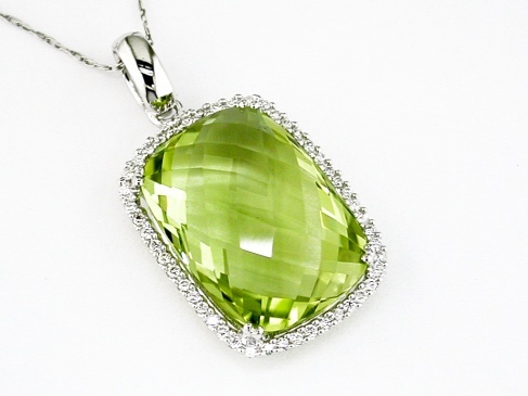 DIAMOND &LEMON QUARTZ PENDANT