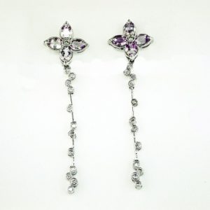 AMETHYST & DIAMOND EARRING