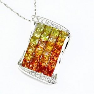 YELLOW SP & DIAMOND PENDANT