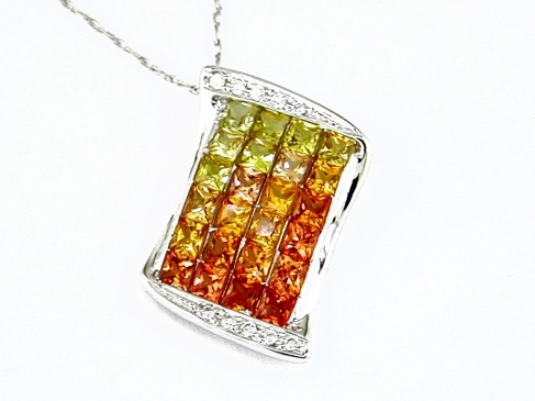 YELLOW SP & DIAMOND PENDANT