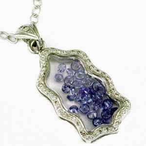 TANZANITE & DIAMOND PENDANT