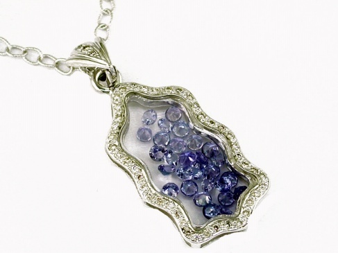 TANZANITE & DIAMOND PENDANT