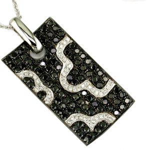 BLACK DIAMOND & DIA PENDANT