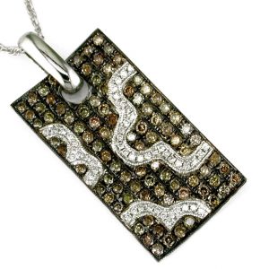 DIAMOND & MOCHA DIA PENDANT