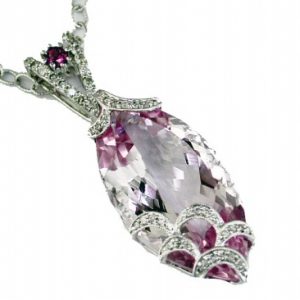 AMETHYST & DIAMOND PENDANT