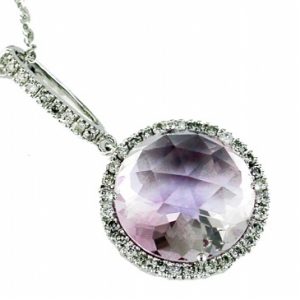 AMETHYST & DIAMOND PENDANT