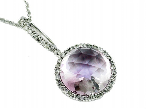AMETHYST & DIAMOND PENDANT