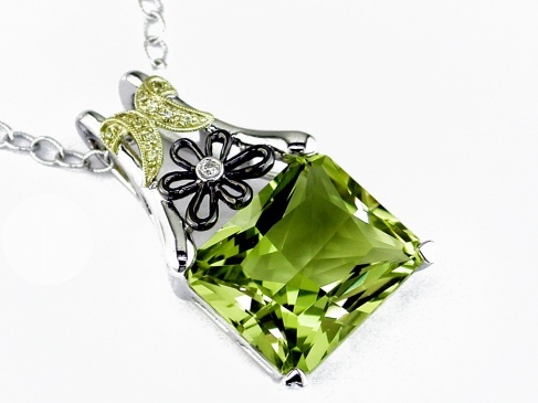 DIAMOND &LEMON QUARTZ PENDANT