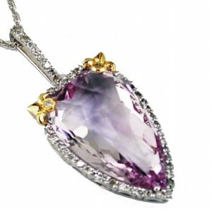 AMETHYST & DIAMOND PENDANT