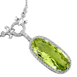 DIA & LEMON QUARTZ NECKLACE