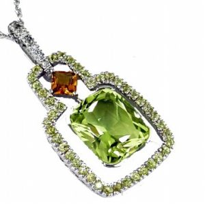 DIAMOND &LEMON QUARTZ PENDANT