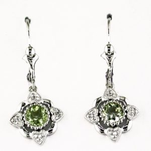 DIAMOND & LEMON QUARTZ EARRING