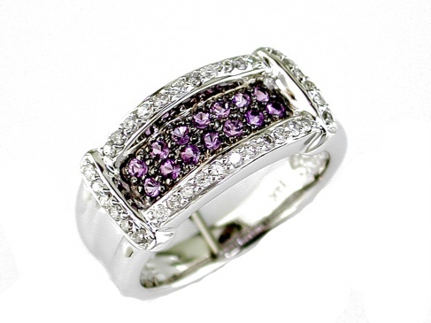 AMETHYST & DIAMOND RING