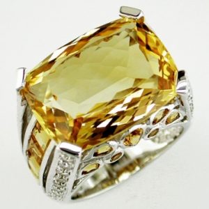 CITRINE & DIAMOND RING