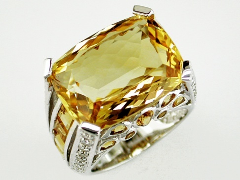 CITRINE & DIAMOND RING