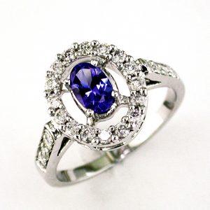 TANZANITE & DIAMOND RING
