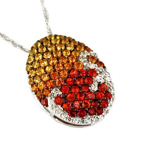 DIA & FANCY SAPPHIRE PENDANT