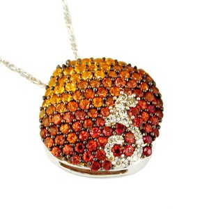 DIA & FANCY SAPPHIRE PENDANT