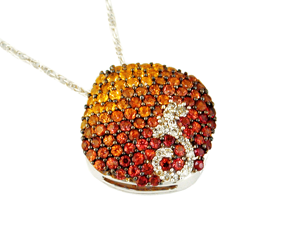 DIA & FANCY SAPPHIRE PENDANT