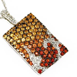 DIA & FANCY SAPPHIRE PENDANT