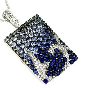 SAPPHIRE & DIAMOND PENDANT