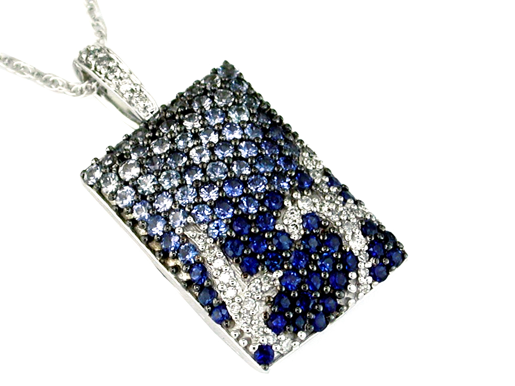 SAPPHIRE & DIAMOND PENDANT