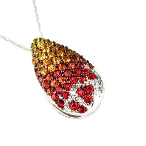 DIA & FANCY SAPPHIRE PENDANT