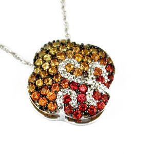 DIA & FANCY SAPPHIRE PENDANT