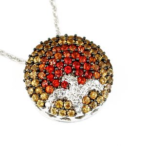 DIA & FANCY SAPPHIRE PENDANT